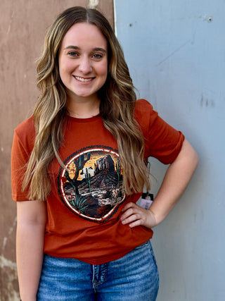 Rust Desert Scene Graphic Tee