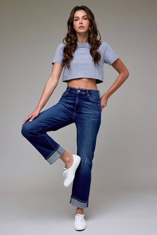 Hidden Tracey Cuffed Straight Jean