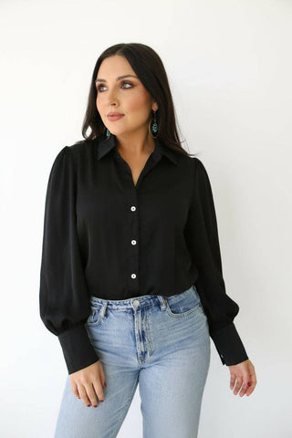 Timeless Solid Black Blouse