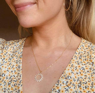 Gold Sunburst Necklace