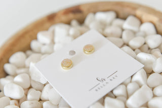Cream Druzy Studs