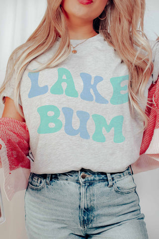 Heather Grey Lake Bum Graphic Tee