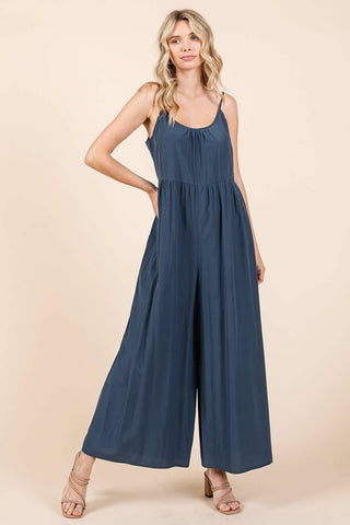 Midnight Wide Leg Scoop Neck Jumpsuit