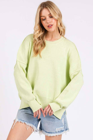Lime Loose Fit Sweater