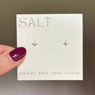 Silver Star Stud Earrings