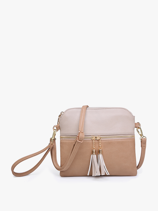 Tara Double Zip Crossbody/Wristlet