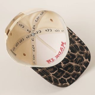 MADE IN AMERICA 3D Two-Tone Leopard Brim Trucker