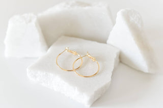 Michelle 18k Gold Plated Hoops