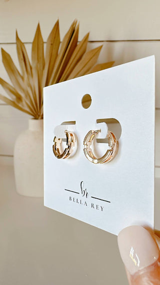 Courtney 18k Gold Plated Hoops