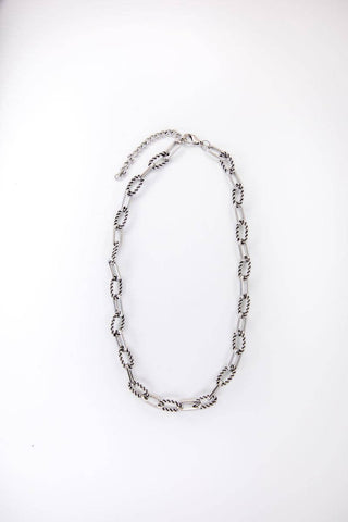 18K White Gold Plated Rope Link Chains-18”