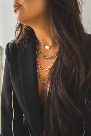 18K Yellow Gold Plated Rope Link Chain-18”