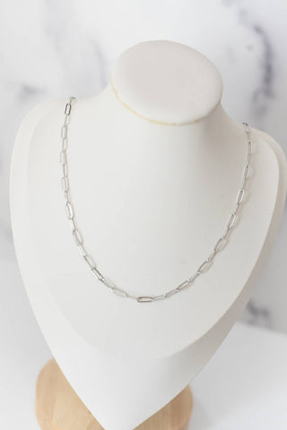 Karleigh Paperclip Necklace Silver - Small