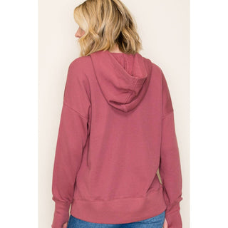 Marsala Kangaroo Pocket Hoodie