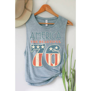Light Blue America 76 Graphic Tank