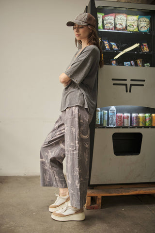 Charcoal Studded Mineral Wash Tee