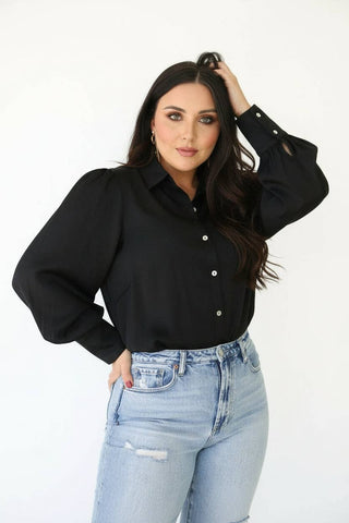 Timeless Solid Black Blouse