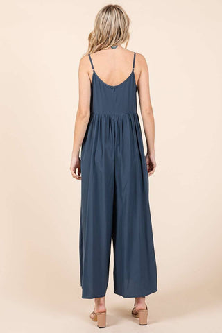 Midnight Wide Leg Scoop Neck Jumpsuit