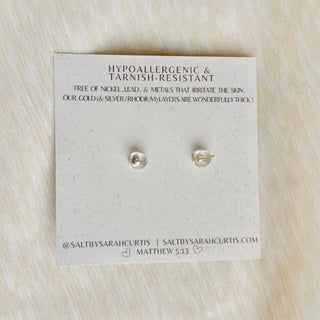 Gold Star & Moon Stud Earrings