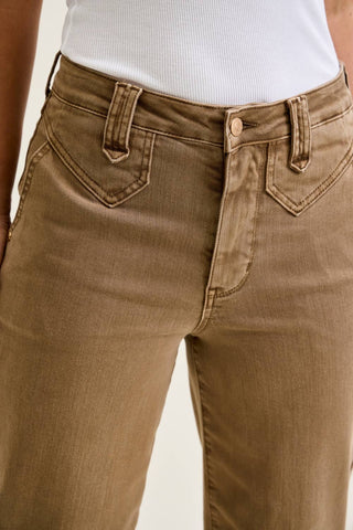 Jennifer Judy Blue HW Ankle Wide Leg Jean