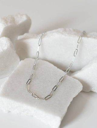 Karleigh Paperclip Necklace Silver - Small