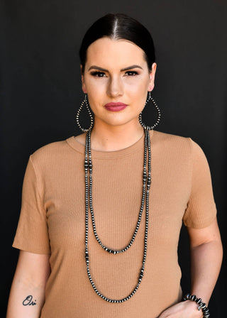 66" Danity Faux Navajo Pearl Necklace