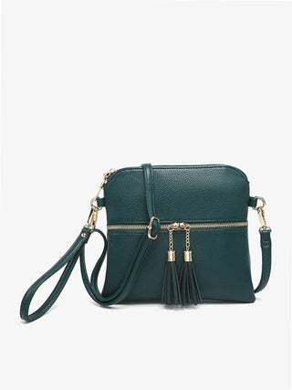 Tara Double Zip Crossbody/Wristlet