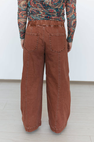 Rust Oversized Stretchy Waist Jean