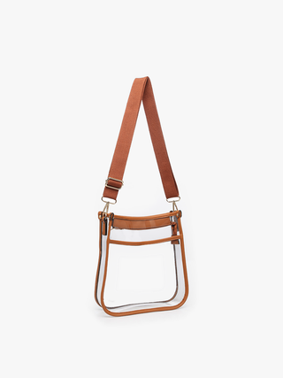 Posie Clear Crossbody w/ Vegan Leather