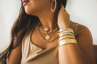 18K Yellow Gold Plated Rope Link Chain-18”