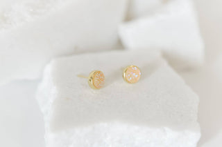 Cream Druzy Studs