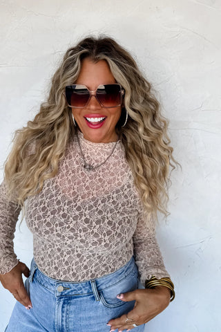 Jolie Lace Thumbhole Long Sleeve