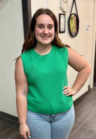 Kelly Green Sweater Vest