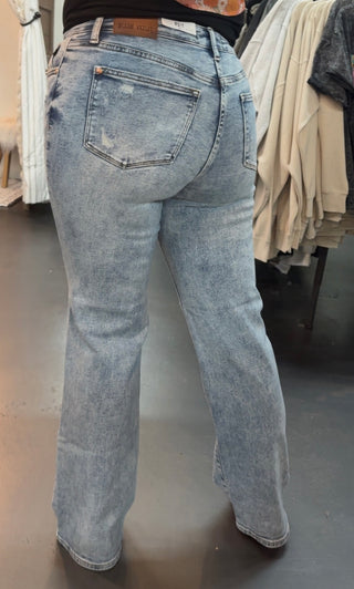 Kodee Judy Blue Mineral Wash 90's Straight Leg