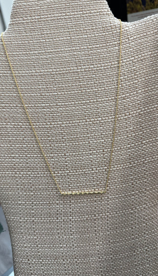 Simple Brass Gold Bar Necklace