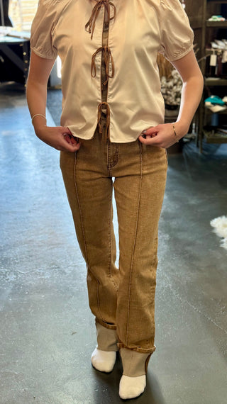 Buckskin Bae Straight Leg Jeans