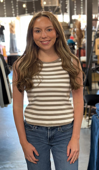 Haven Stripe Mocha Tank