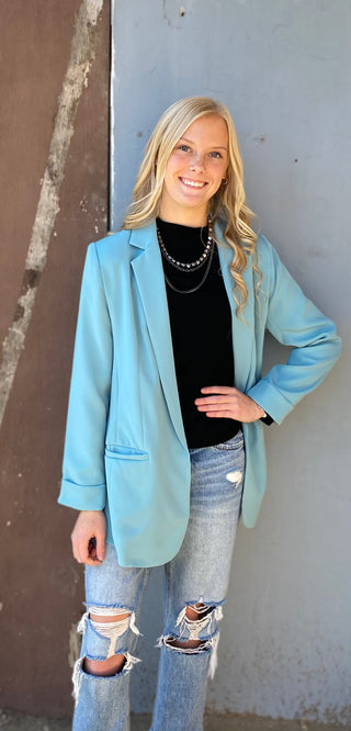 Dusty Teal Classic Blazer