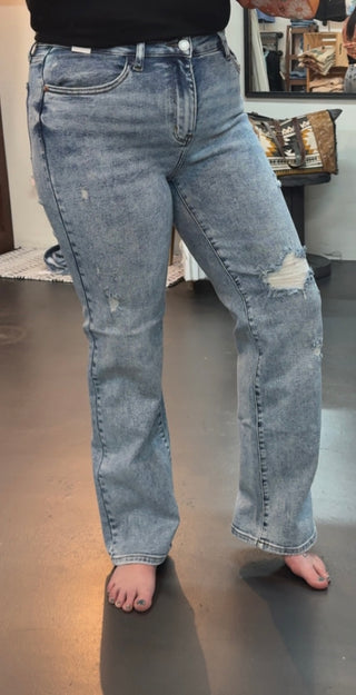 Kodee Judy Blue Mineral Wash 90's Straight Leg