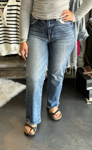 Risen Jocelyn High Rise Straight Jeans