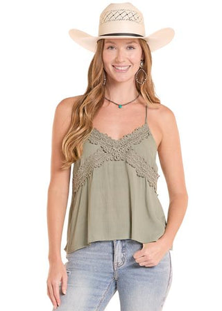 Jade Lace Racerback Tank