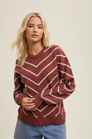 Brick Chevron Knit Sweater
