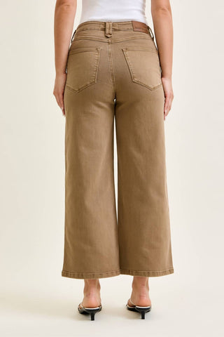 Jennifer Judy Blue HW Ankle Wide Leg Jean