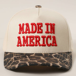 MADE IN AMERICA 3D Two-Tone Leopard Brim Trucker