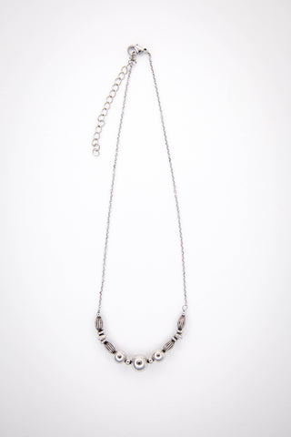 15" 18K Gold Plated Beaded Bar Necklace