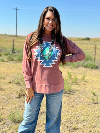 Aspen Aztec Clay Long Sleeve
