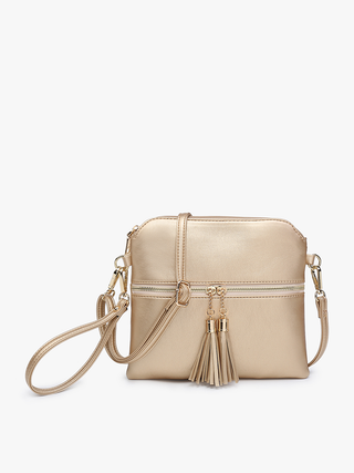 Tara Double Zip Crossbody/Wristlet