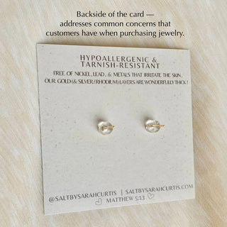 Crystal Stud Fan Girl Stud Earrings
