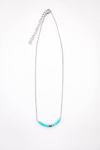 15" 18K Gold Plated Dainty Chain Necklace with Turquoise