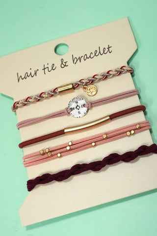 Bracelet Hair Ties W/ Charms