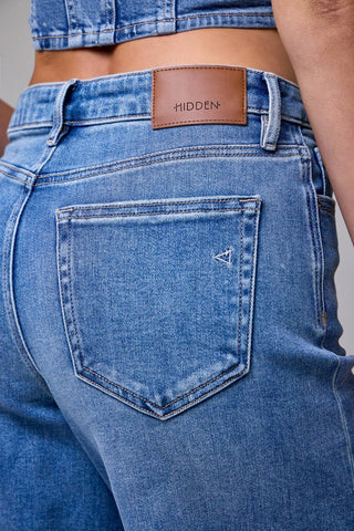 Hidden Nori Cuffed Cropped Wide Leg